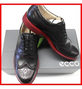 ECCO Mens Tour Hybrid Wingtip Golf Shoes Black Brick  EU 41 42 43 45 $200